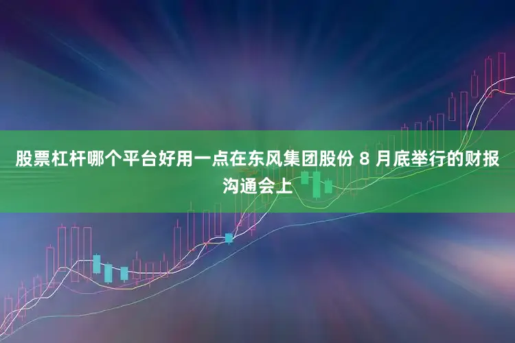 股票杠杆哪个平台好用一点在东风集团股份 8 月底举行的财报沟通会上