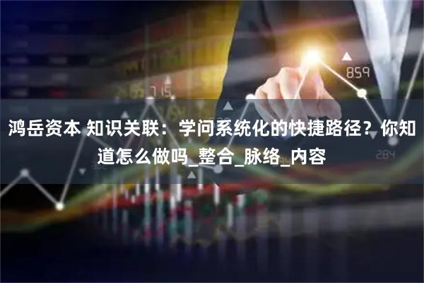 鸿岳资本 知识关联:学问系统化的快捷路径?你知道怎么做吗_整合_脉络_内容